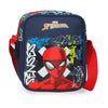 Bandolera azul marino de Spiderman Marvel con estampado graffiti y correa roja