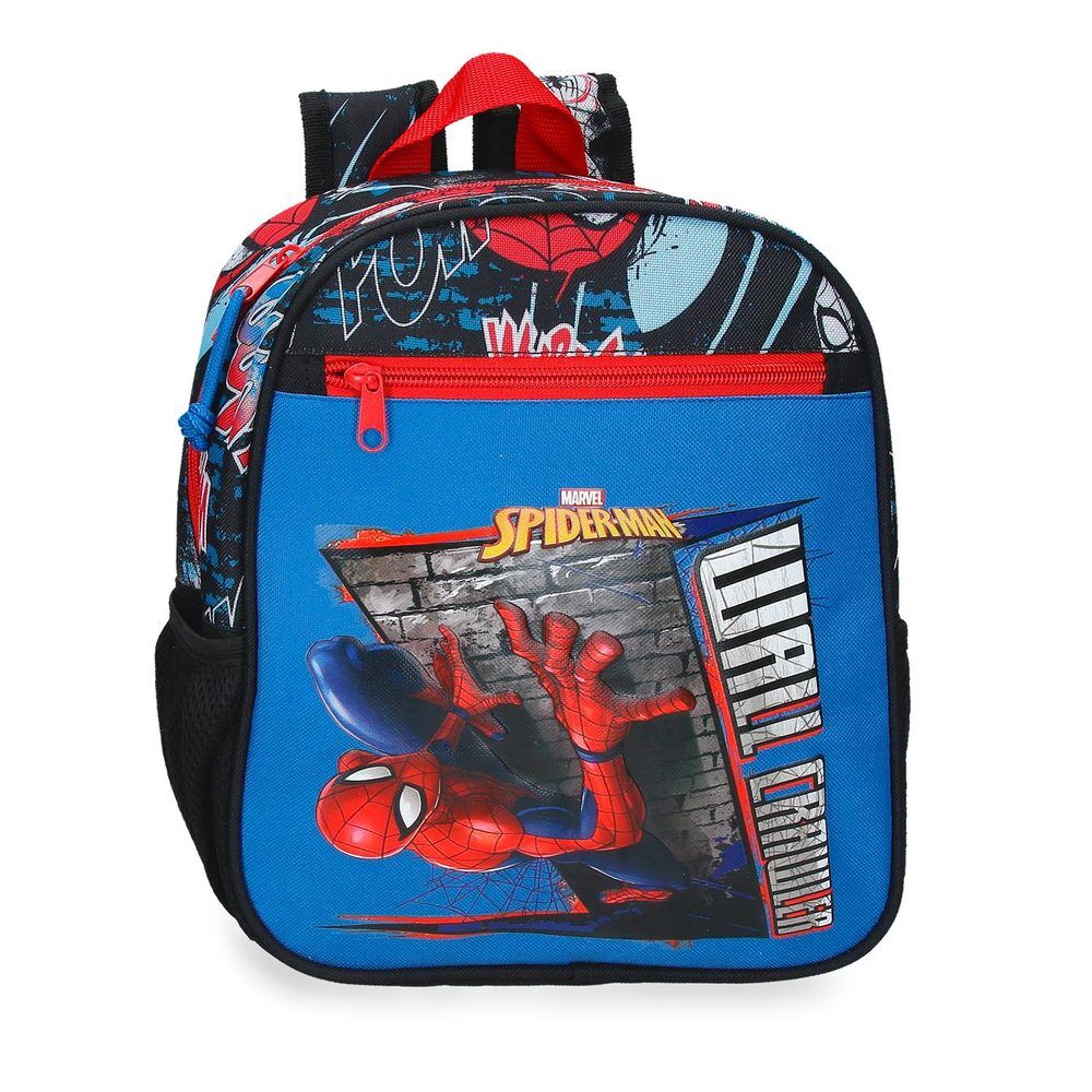 Mochila Spider-Man Marvel Wall Crawler azul y roja