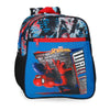 Mochila Spider-Man Marvel Wall Crawler azul y roja adaptable a carro