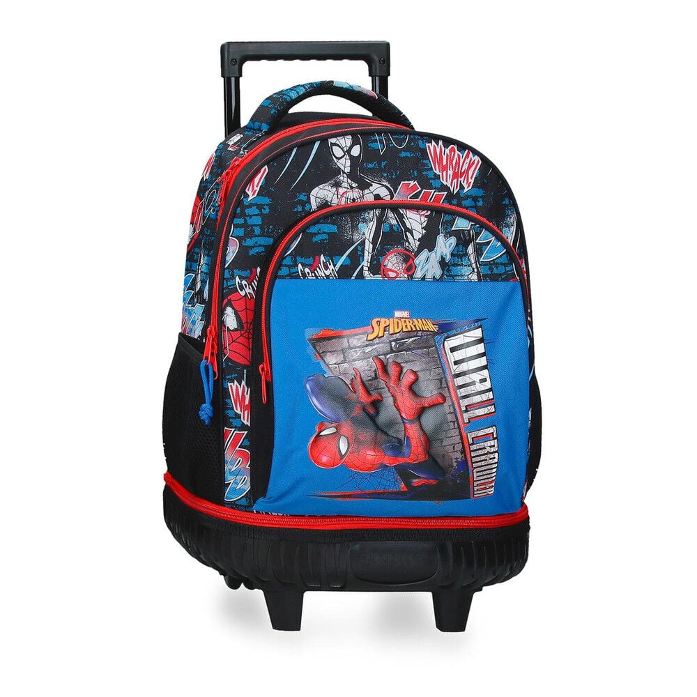 Trolley mochila desmontable Spider-Man Marvel Wall Crawler azul y negro