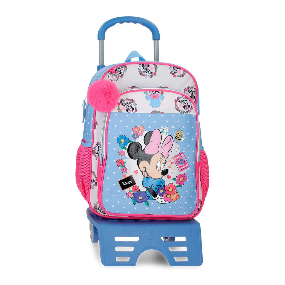 Trolley escolar Minnie Disney Flowers con estampado floral y ruedas