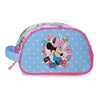 Neceser azul Disney Minnie Flowers con lunares y flores