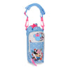Bandolera Flowers Minnie Disney azul claro con flores y lunares