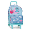 Trolley mochila Stitch de Disney azul con ruedas y asa extensible