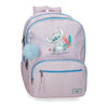 Mochila rosa y lila de Stitch Disney From Hawaii adaptable a carro