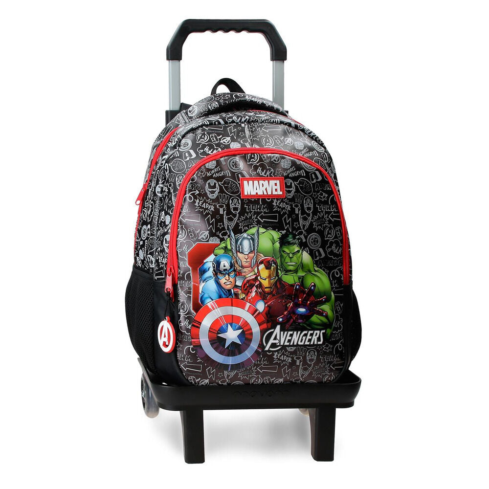 Trolley escolar Marvel de Los Vengadores con ruedas y asa extensible