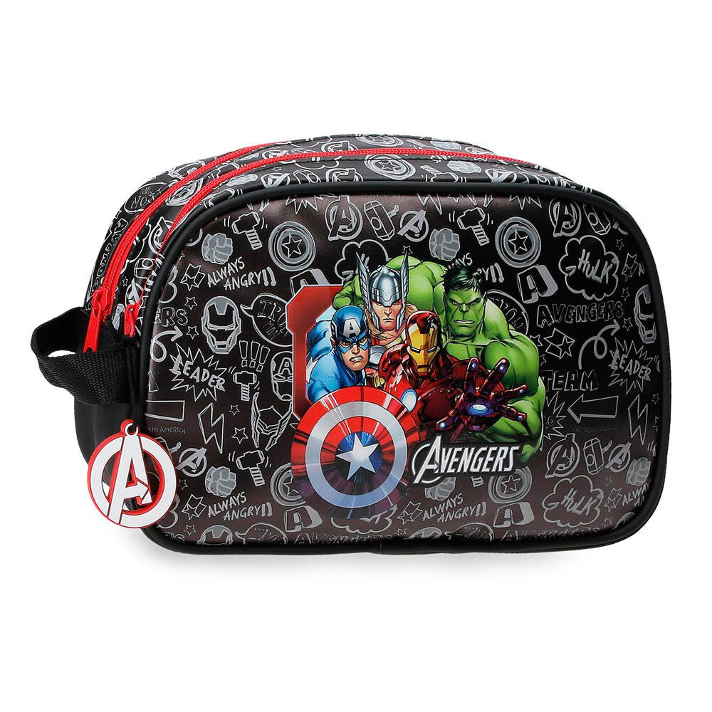 Neceser Avengers Marvel negro con estampado de superhéroes