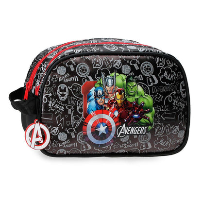 Neceser Avengers Marvel negro con estampado de superhéroes