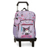 Trolley lila Retropop de Kuromi con ruedas y asa telescópica