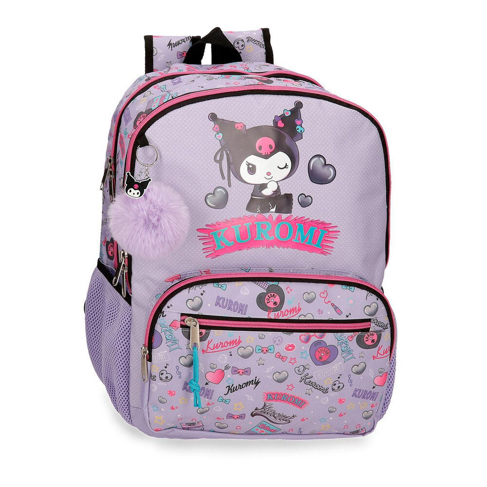 Mochila lila Kuromi Retropop adaptable a carro