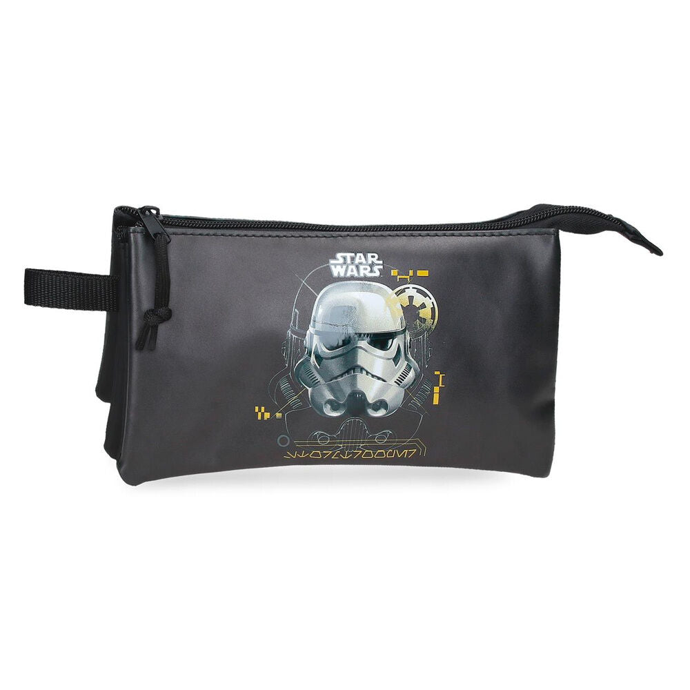 Neceser negro Star Wars con diseño de casco Stormtrooper
