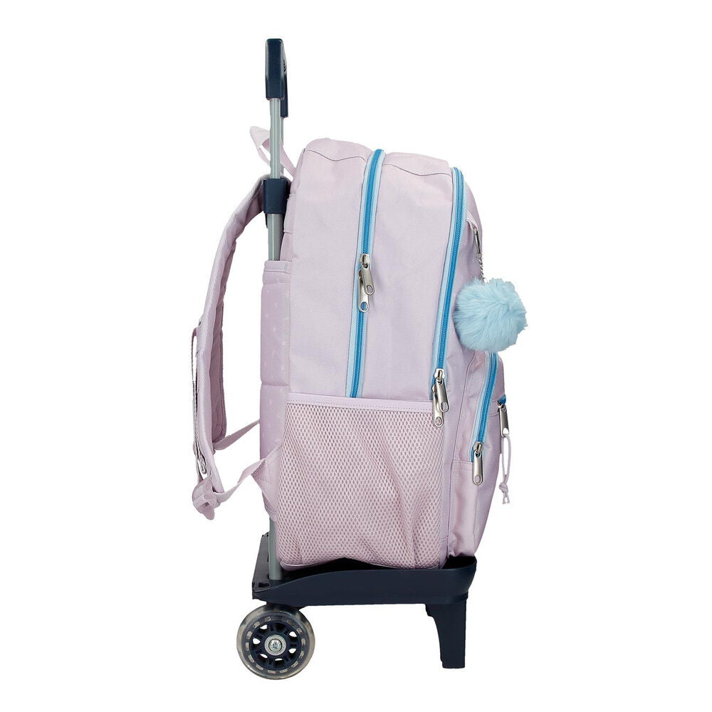 Trolley mochila lila de Stitch Disney con ruedas y asa telescópica - 2