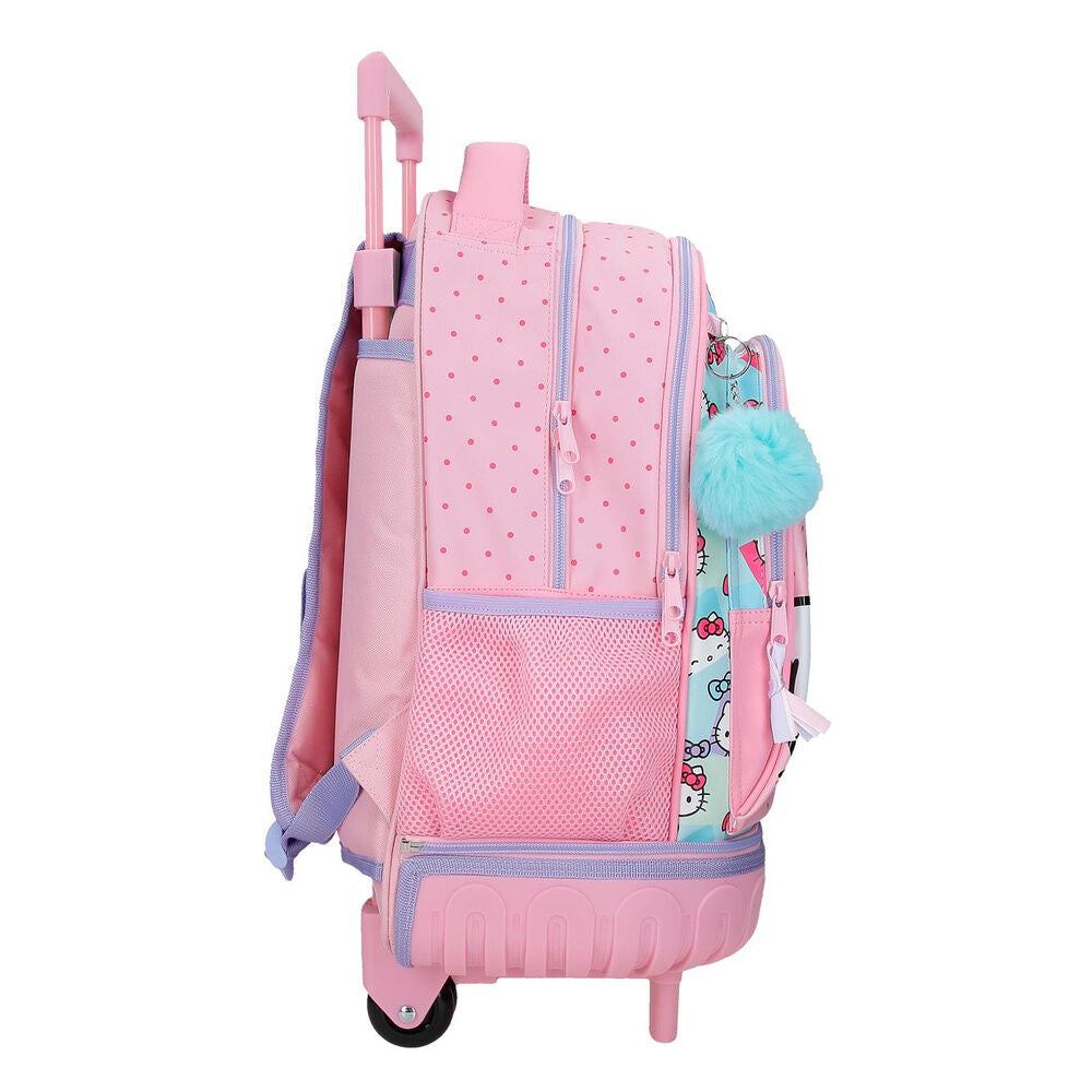 Trolley extraíble rosa Hello Kitty Bows con ruedas - 2
