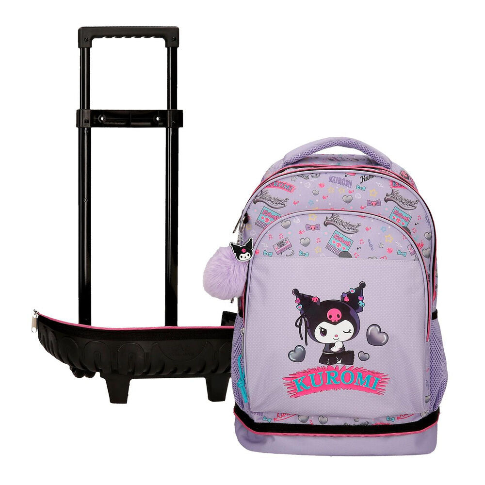 Trolley desmontable de Kuromi Hello Kitty en tonos lila y rosa - 2