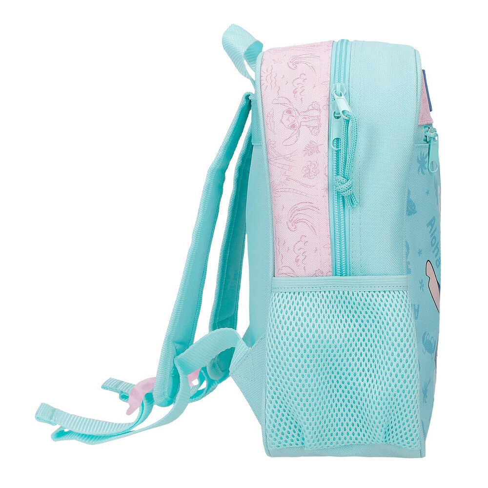 Mochila Disney Stitch Beach & Love azul y rosa con estampado de Stitch y Angel - 2