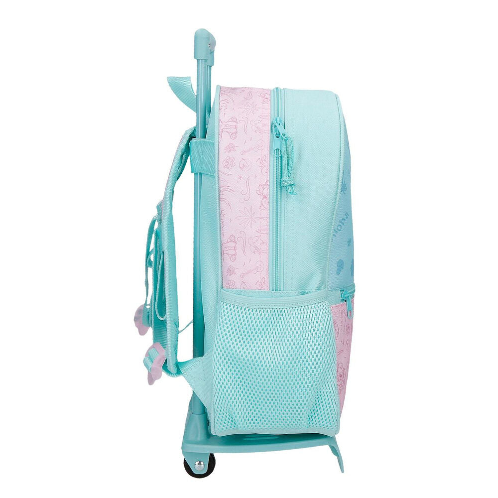 Trolley escolar Disney Stitch Beach & Love en turquesa y rosa - 2