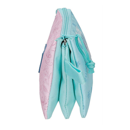 Portatodo triple Disney Stitch y Angel Beach & Love turquesa - 2