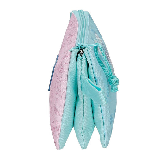 Portatodo triple Disney Stitch y Angel Beach & Love turquesa - 2