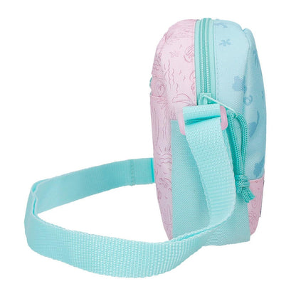 Bandolera Disney Stitch Beach & Love en turquesa y rosa - 2