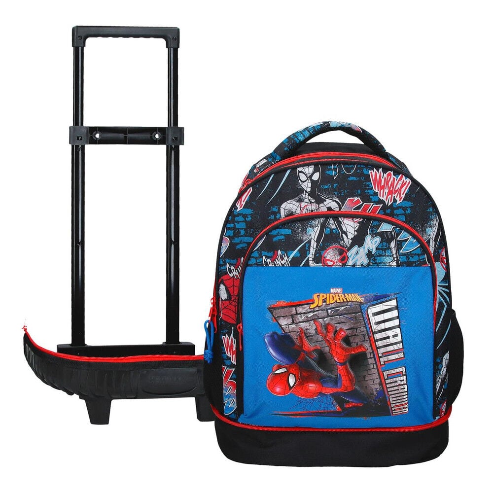 Trolley mochila desmontable Spider-Man Marvel Wall Crawler azul y negro - 2