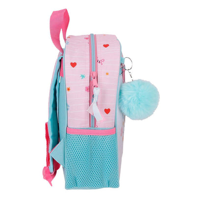 Mochila Minnie Disney rosa y turquesa adaptable a carro - 2