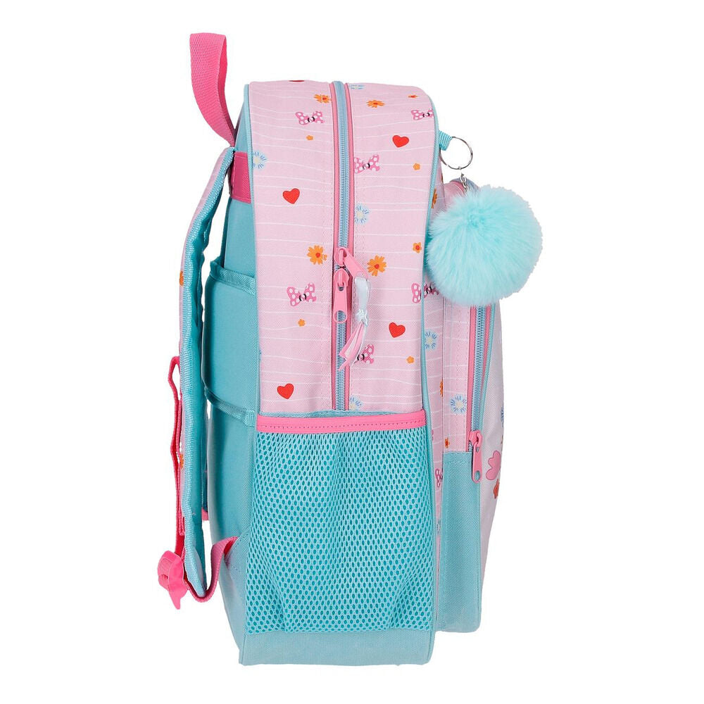 Mochila rosa Minnie Disney Happy To Be Me adaptable a carro - 2
