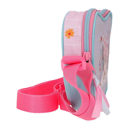 Bandolera rosa de Minnie Disney con forma de corazón y estampado floral - 2