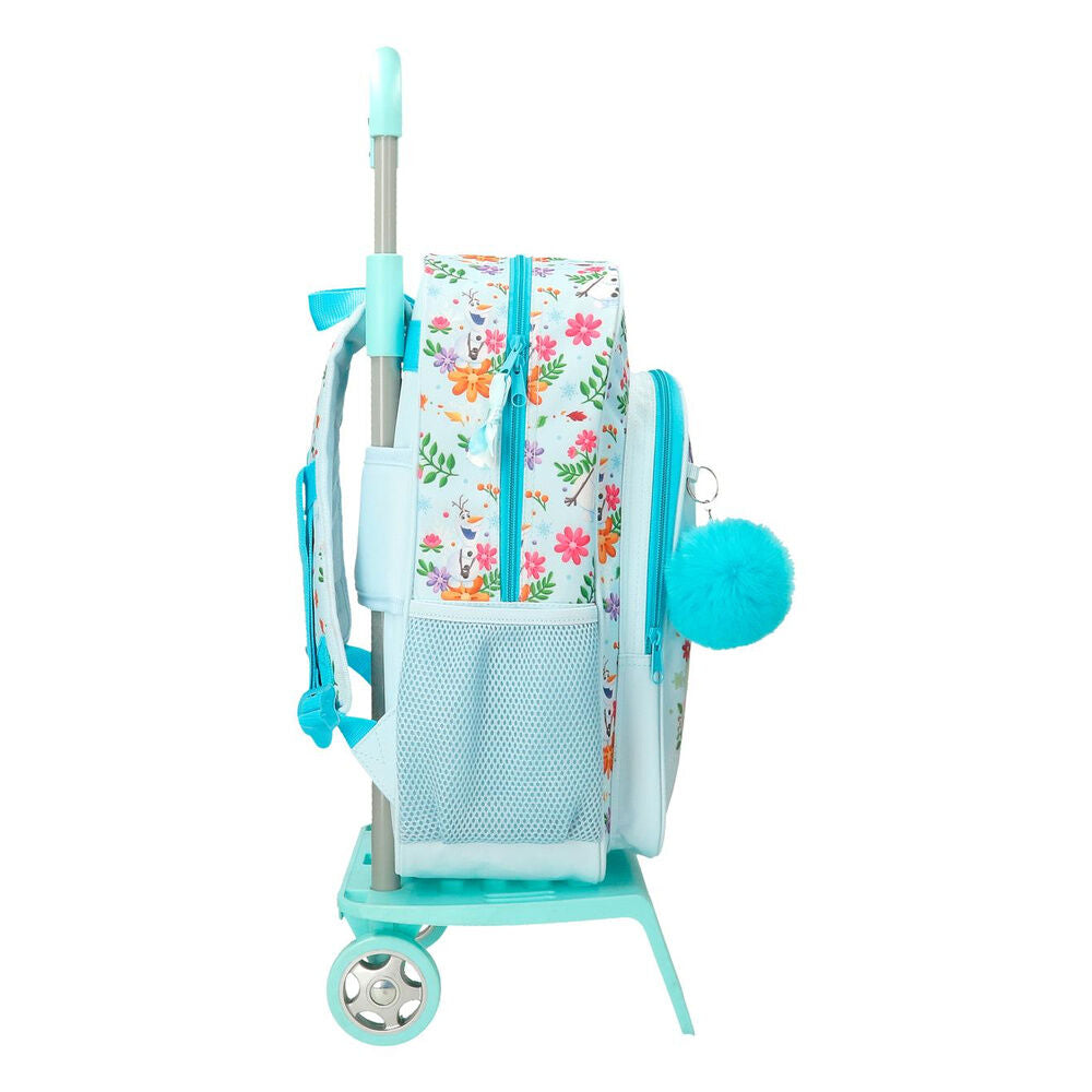 Trolley escolar Disney Frozen con Elsa y Anna, asa telescópica y ruedas - 2