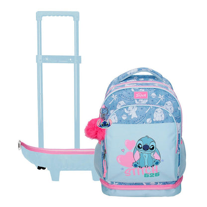 Trolley desmontable azul de Stitch Disney con ruedas y compartimento inferior - 3