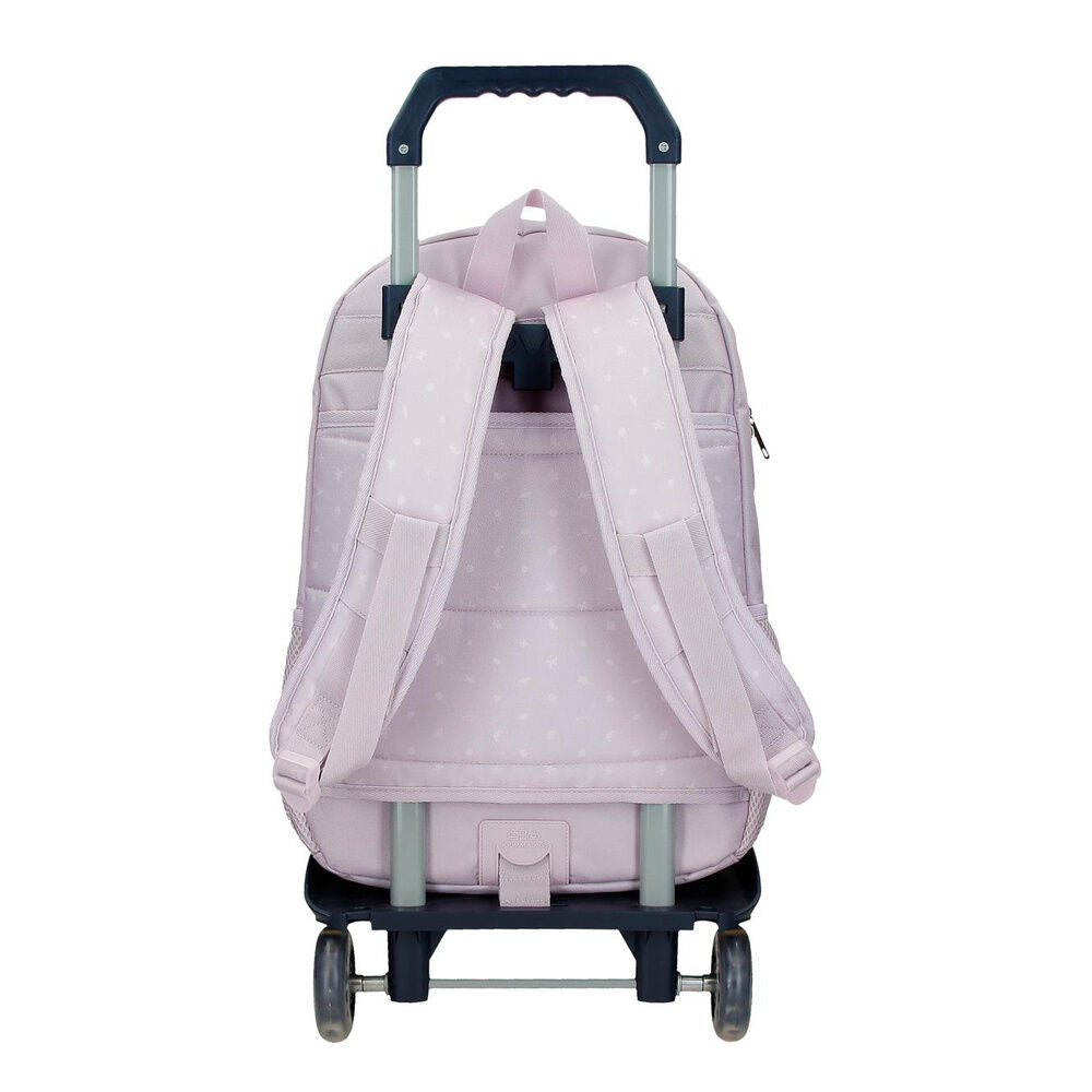Trolley mochila lila de Stitch Disney con ruedas y asa telescópica - 3