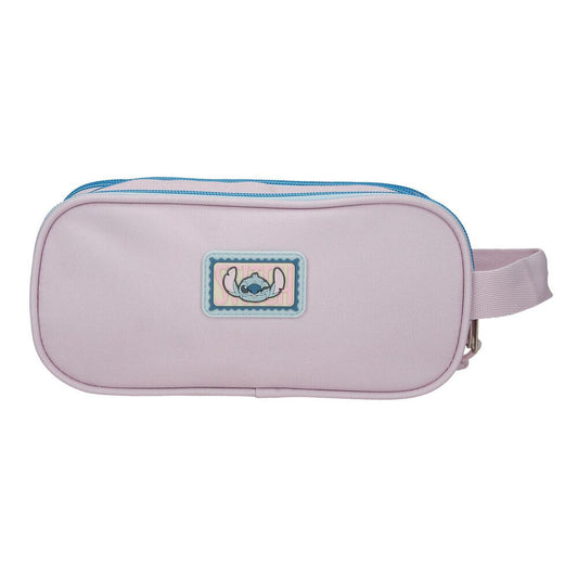 Neceser rosa Stitch Disney con tablas de surf y varios compartimentos - 3