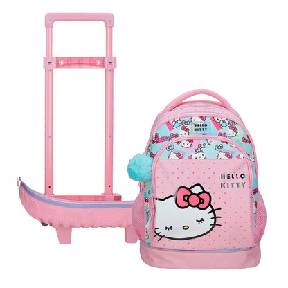 Trolley extraíble rosa Hello Kitty Bows con ruedas - 3