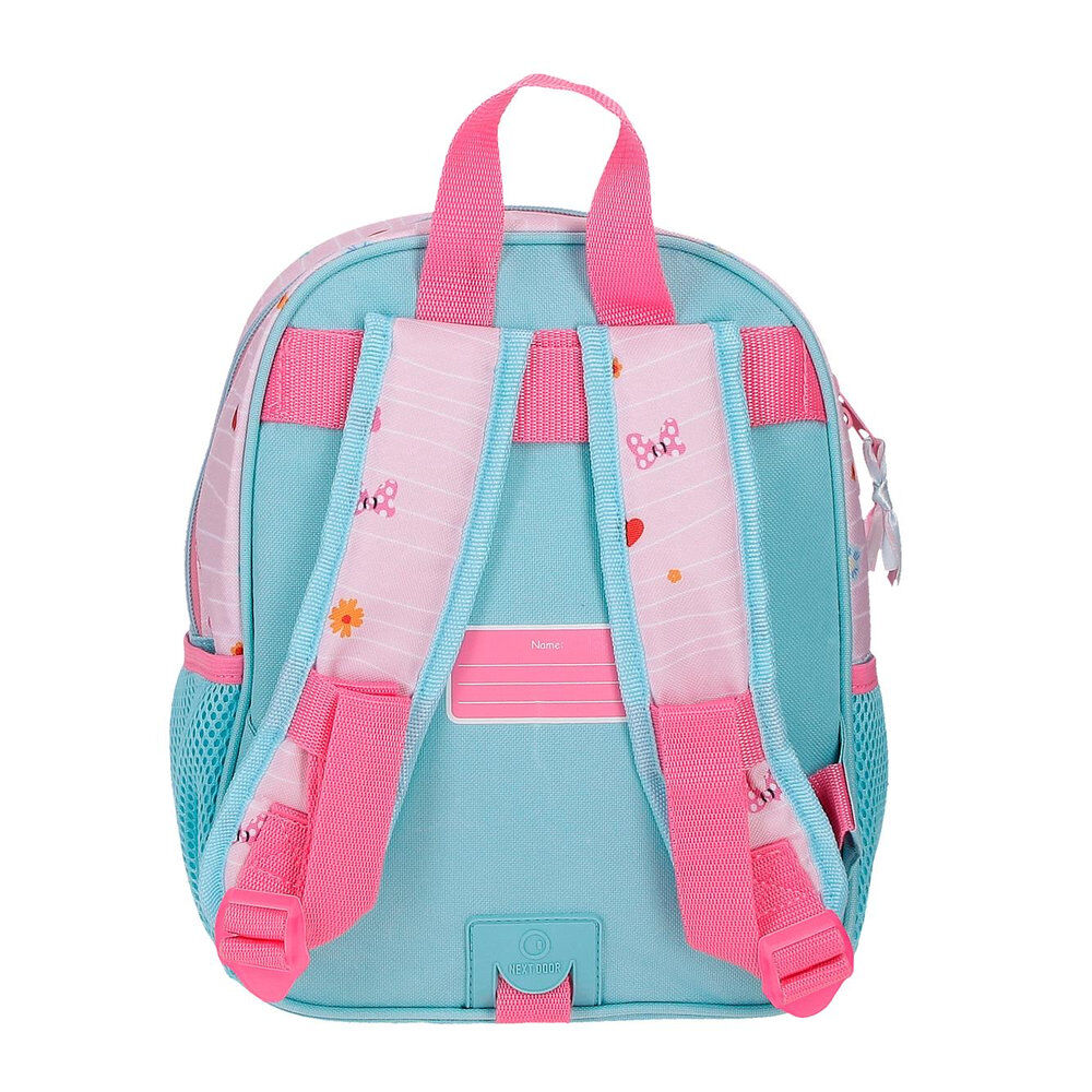Mochila Minnie Disney rosa y turquesa adaptable a carro - 3