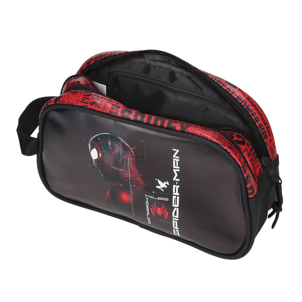 Neceser Spider-Man Marvel negro y rojo adaptable a carro - 4