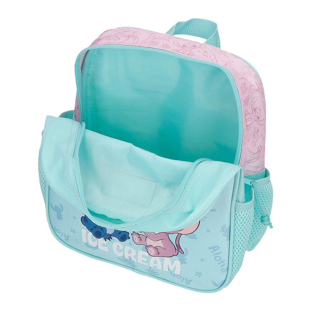 Mochila infantil Stitch Disney Beach & Love azul y rosa - 4