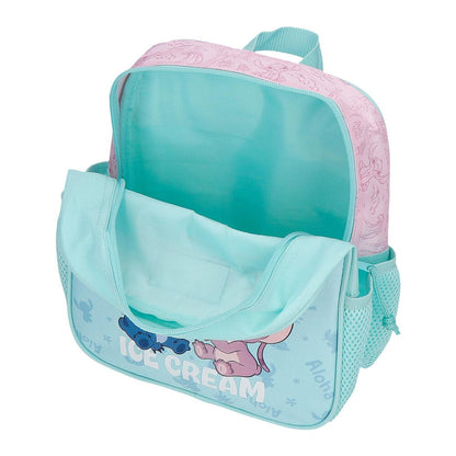 Mochila infantil Stitch Disney Beach & Love azul y rosa - 4