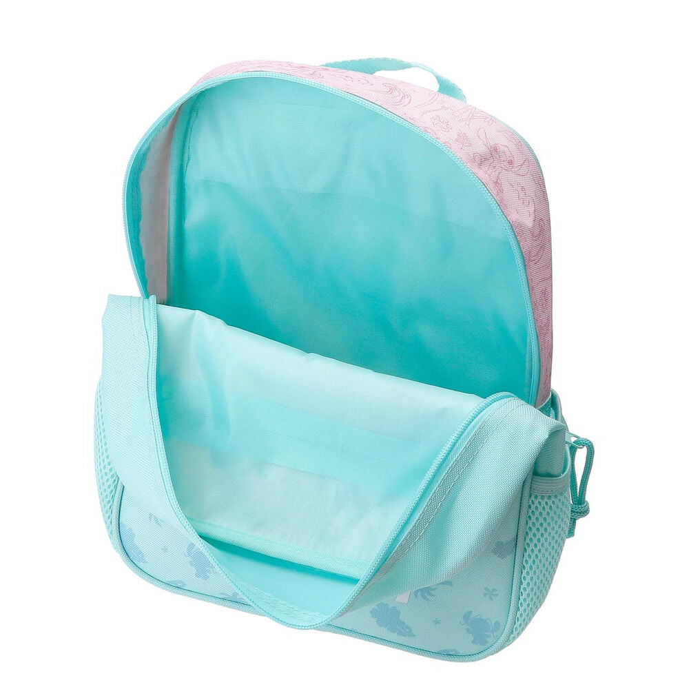 Mochila Disney Stitch Beach & Love azul y rosa con estampado de Stitch y Angel - 4