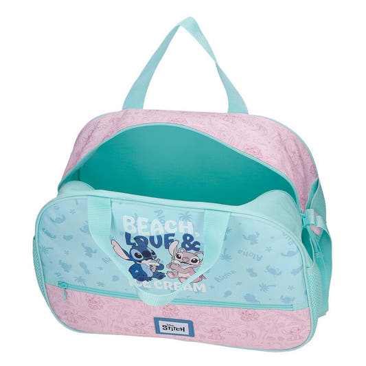 Bolsa de viaje Beach & Love de Stitch Disney en turquesa y rosa - 4
