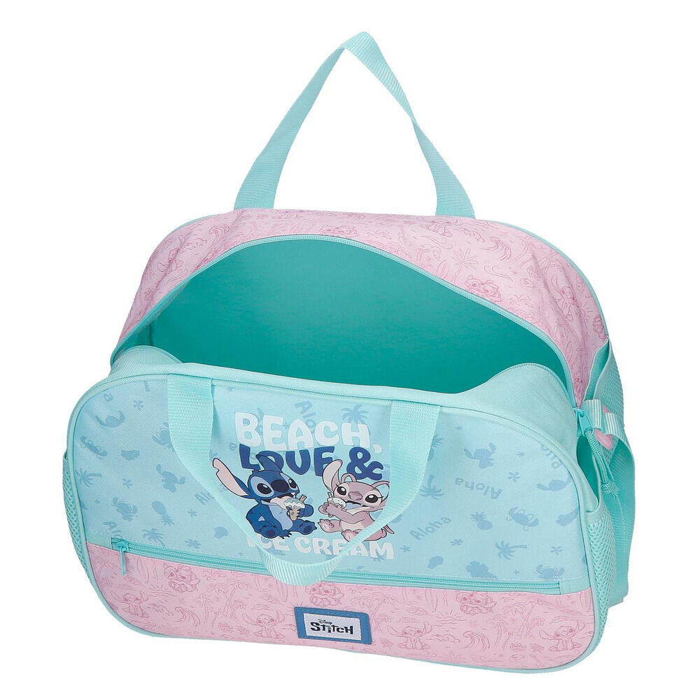 Bolsa de viaje Beach & Love de Stitch Disney en turquesa y rosa - 4