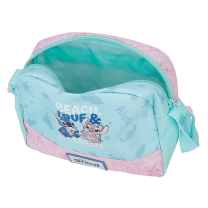 Bandolera Disney Stitch Beach & Love en turquesa y rosa - 4