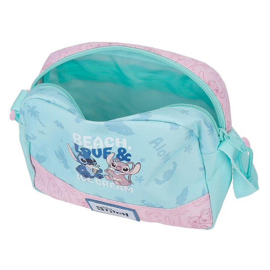 Bandolera Disney Stitch Beach & Love en turquesa y rosa - 4