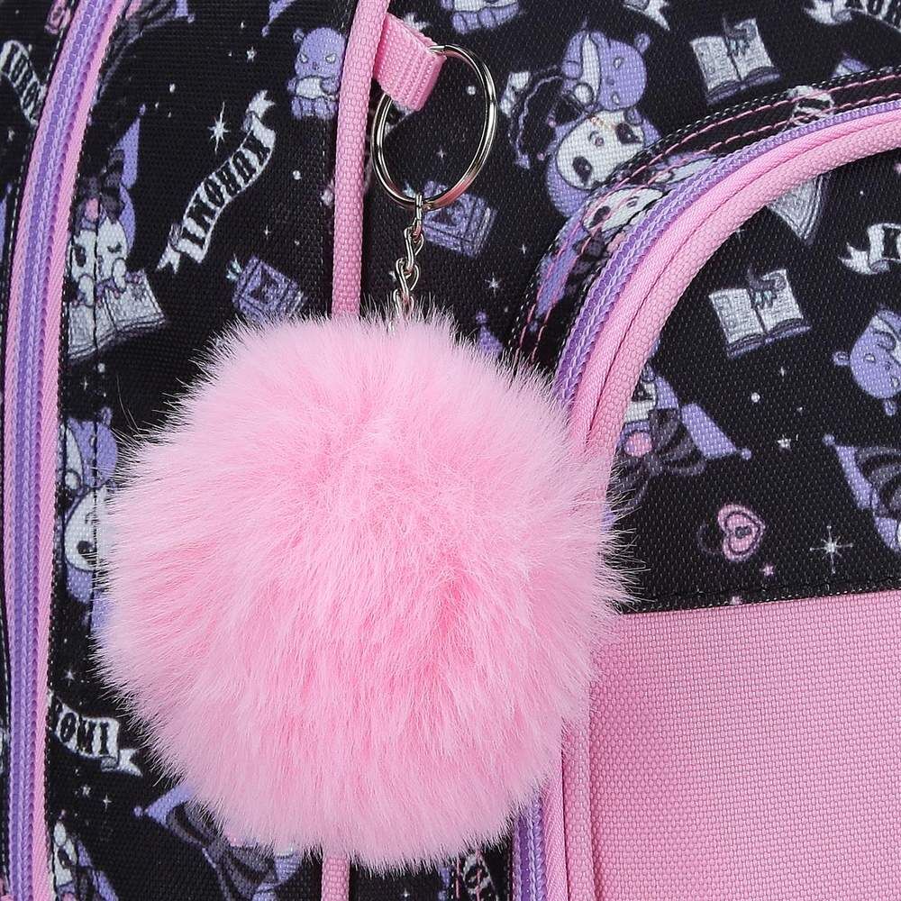 Mochila rosa y negra de Kuromi Fortune Telling adaptable a carro - 2