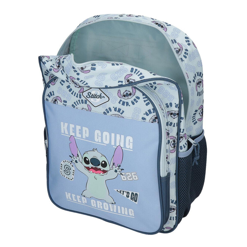 Mochila escolar azul de Stitch Disney Keep Going - 4