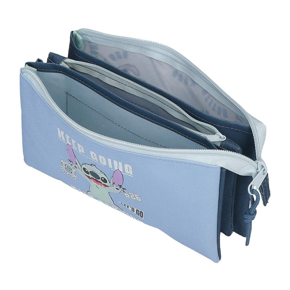 Neceser azul claro Disney Stitch Keep Going con cremallera - 4
