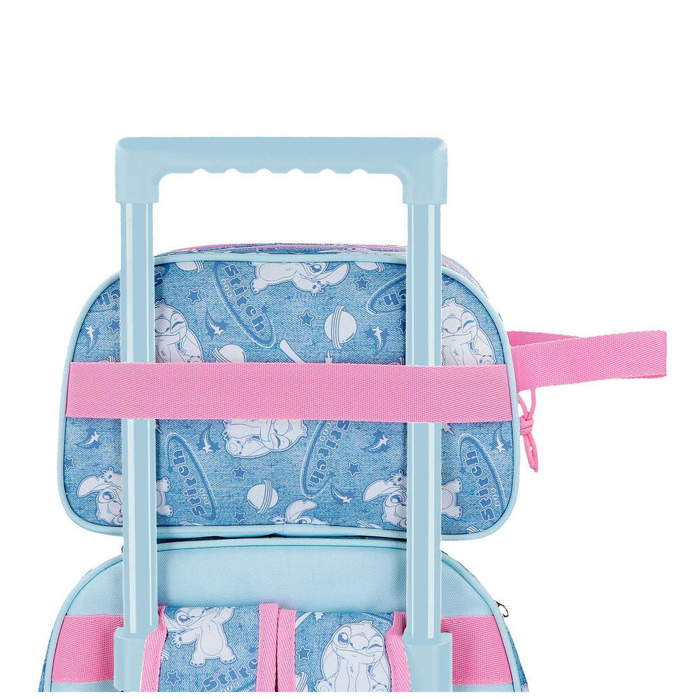 Neceser Hearts Stitch Disney azul y rosa adaptable a carro - 2