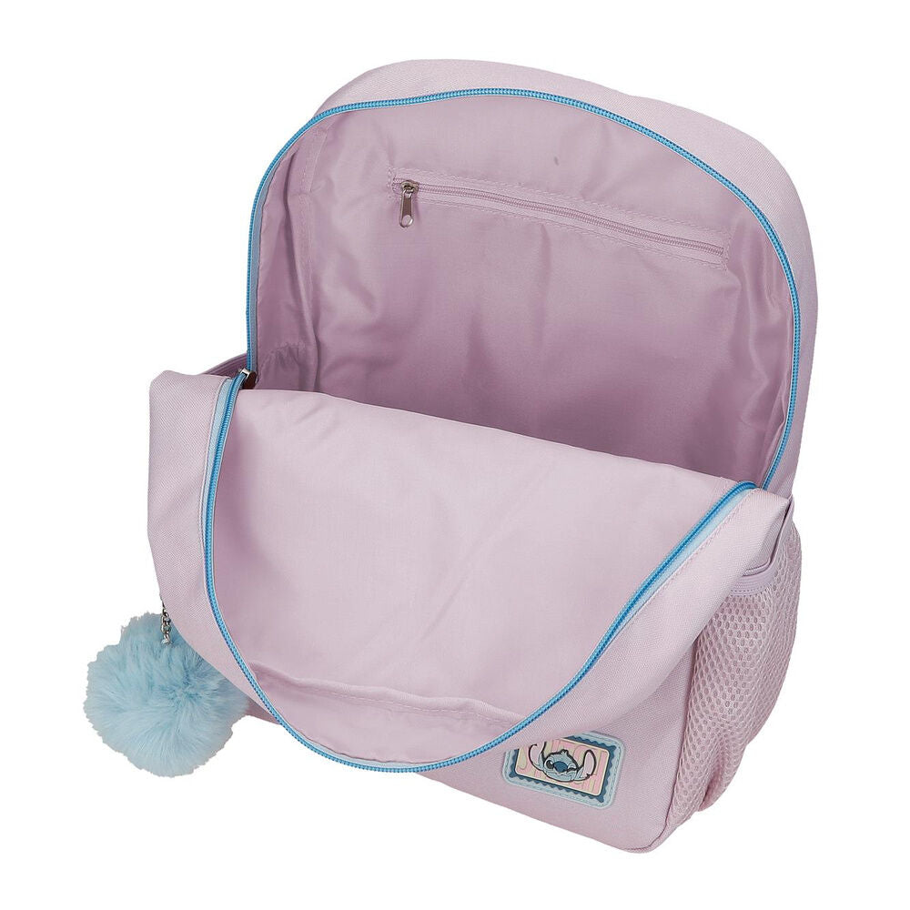 Mochila lila de Stitch Disney con tablas de surf y pompón azul - 4