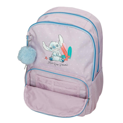 Trolley mochila lila de Stitch Disney con ruedas y asa telescópica - 5