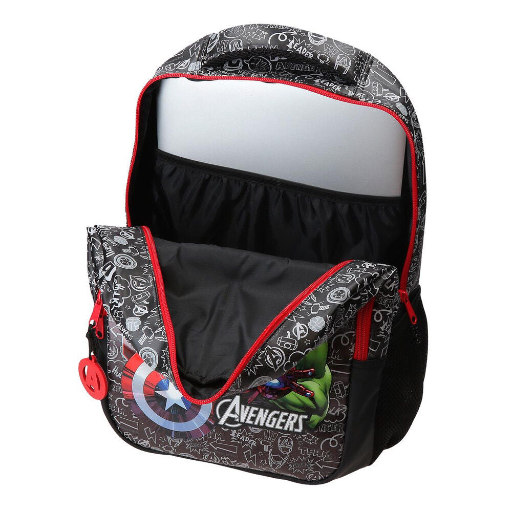 Mochila Marvel Avengers negra de 42 cm con diseño de superhéroes - 5