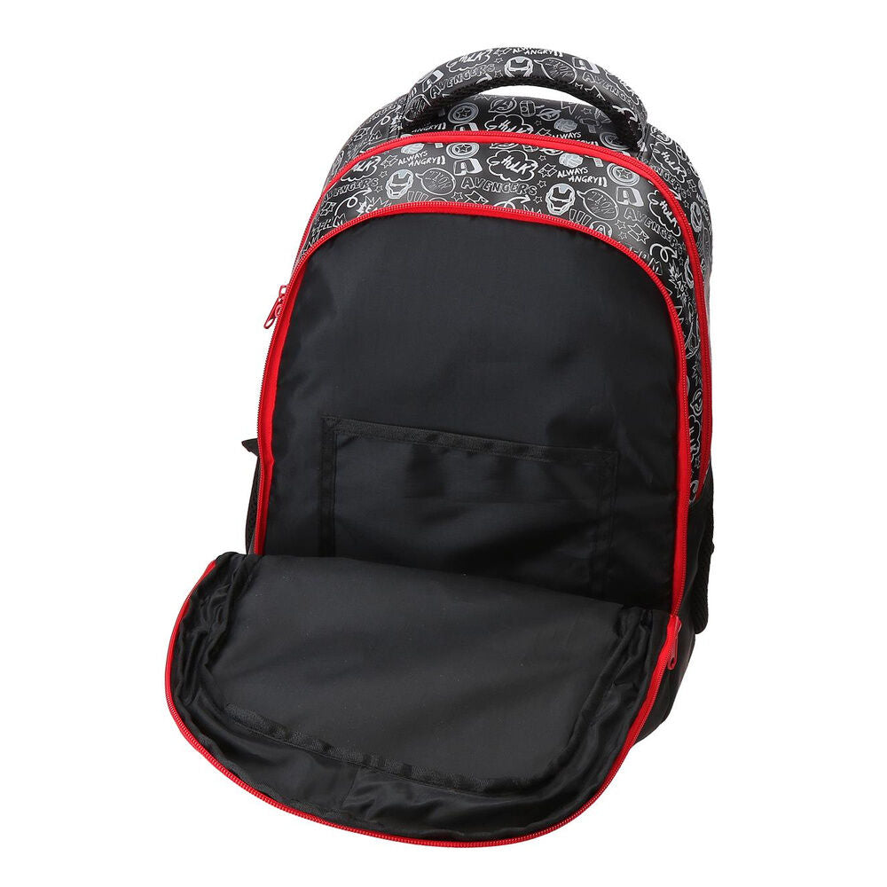 Mochila Avengers Marvel negra y roja adaptable a carro - 5