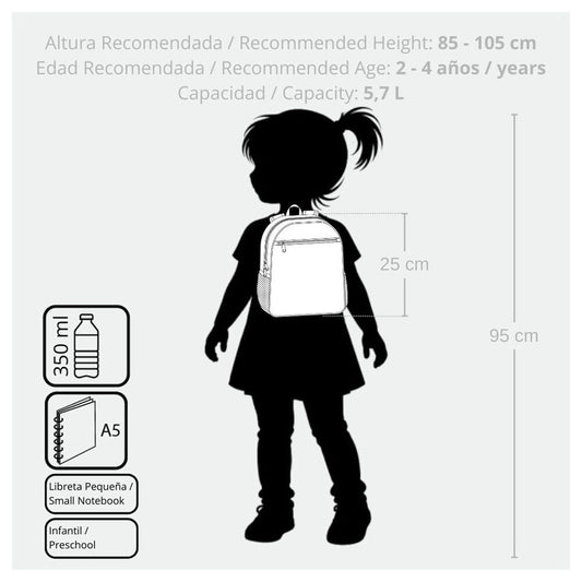 Mochila infantil Stitch Disney Beach & Love azul y rosa - 5